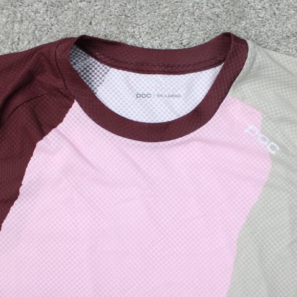 POC Pure Cycling Shirt Mens 2XL XXL Pink/Red/Beige 3/4 Sleeve MTB Bike Jersey - Picture 8 of 16